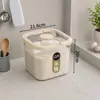 Cubo de arroz para uso doméstico, a prueba de insectos, a prueba de humedad, sellado, recipiente de almacenamiento de harina de grado alimenticio, cubo para comida de gato y perro, cubo de almacenamiento de granos de 15 kg, contenedor de arroz