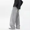 Pantalones deportivos casuales de peso pesado estilo americano con degradado y pierna curva para hombre, pantalones deportivos de pierna ancha de tendencia para primavera/otoño, pantalones largos holgados de pierna recta