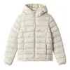 Jaqueta de Algodão Quente Nova para Outono e Inverno para Mulheres, com Capuz, à Prova de Vento, Leve, Casaco Casual, Cor Sólida, Versátil, com Bolsos e Zíper