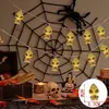 Nueva Cadena de Luces LED de Calabaza Murciélago para Halloween Luces Decorativas de Casa Embrujada Fiesta Parque Horror Linternas Festival Fantasma en Stock