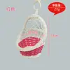 Dropshipping Transfronteiriço de Pequenas Cestas Penduradas de Rattan Trançado, Brinquedos Pequenos de Coelho Feitos à Mão, Cestas de Flores para Gatos, Pequenos Enfeites, Cestas de Armazenamento Trançadas