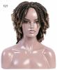 Peluca africana transfronteriza con pequeño rollo, trenza sucia, cubierta para la cabeza, pelucas de rastas, rollo hueco, peluca de fibra química, cubierta para la cabeza.