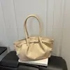 Bolsa de ombro grande e estilosa com padrão trançado estilo coreano, verão 2026, versátil, bolsa tote