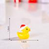 Natal Capuz Pequeno Pato Criativo Chave Sacola Pingente Desktop Carro Enfeites DIY Resina Acessórios