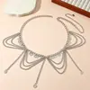 Corrente de Cintura de Metal de Venda Quente da Amazon, Acessórios de Verão para Mulheres, Cinto de Barriga Body Chain Boho Retrô