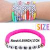 Pulsera de Amistad Taylor Transfronteriza Europea y Americana 1989 Pulsera Elástica de Cuentas Doradas Corazón Arcilla Suave Conjunto Venta al por Mayor