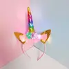 Venta al por mayor de fábrica Diadema Luminosa de Unicornio para Fiesta Infantil de Vacaciones Halloween Alas de Ángel Arcoíris Adorno para la Cabeza