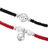 Campana Año de la Rata Año del Nacimiento Pareja Pulsera de Cuerda Roja Femenina Plata Esterlina Regalo Par de Conmemorativa Pareja Cuerda Tejida a Mano para Hombre