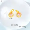 Flor de cuatro hojas hortensia accesorios de joyería DIY oro de arena incrustado con diamantes múltiples estilos con agujero pasante chapado en cobre dorado moderno para mujeres de uso diario