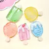 Hielo a través de resina accesorios simulación fruta paleta helada diy caricatura crema plástico accesorios agujero hebilla de zapato material colgante