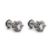 Aretes Estilo Frío para Hombre Estilo Retro de Alta Gama Incrustados con Diamantes Diseño Simple Nicho Acero Titanio Negro Unisex