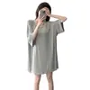 Pijama Feminino de Verão Novo Estilo Coreano Estilo Ins Manga Curta, Roupa de Casa Casual Solta Adequada para Usar ao Ar Livre