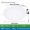 Luz de Painel LED Redonda Quadrada 3W4W6W9W12W15W18W25W Abertura 285mm Plus Fina Embutida Oculta