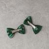 Accesorios originales para el cabello de niña princesa dulce, lazo pequeño de satén verde oscuro, par de pinzas, pinzas laterales, flequillo, horquillas