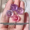 Al por mayor 16 mm Agujero Mediano Esmaltado Loto Tallado Unilateral Cristal Cuentas Sueltas Material para Pulsera Collar Hecho a Mano DIY