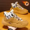 Botas de Nieve del Noreste para Hombre Invierno Terciopelo Espesado Cálido Zapatos de Algodón para Hombre Botas Impermeables para Exterior a Prueba de Frío hasta Menos 40 Grados