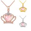 Venta al por mayor del fabricante Moda coreana Versátil Collar con colgante de flor de corona de piedra de hibisco Colgante moderno Mercado transfronterizo