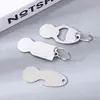 Amazon fuente carrito de supermercado extranjero etiqueta anti-pérdida tarjeta llave llavero de metal con forma de acero inoxidable listado