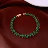 Pulseira Exquisita de Resina com Zircônia e Espiga de Trigo Emendada, Fashion, Luxo Leve, Sensação de Alto Padrão, Design de Nicho, Joia Versátil