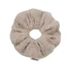 Scrunchie de Pelúcia Tricotado Azul Suave Estilo Coreano para Mulheres, Acessório de Cabelo Extra Grande, Elástico de Cabelo para Outono e Inverno, Estilo Fresco e Simples