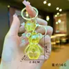 Llavero Creativo de Oso Acrílico Colorido Galvanizado Lindo Colgante para Bolso de Pareja Pequeño Regalo
