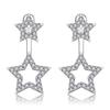 Pendientes de Estrella Completamente Diamantados Pendientes de Diseño Pendientes de Lujo Accesible de Nicho Pendientes Versátiles de Moda Joyería Transfronteriza Venta al por Mayor