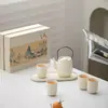 Conjunto de Chá Montanha e Mar, Xícara de Chá Kung Fu de Aparência Sofisticada, Bule de Cerâmica, Conjunto para Fazer Chá em Casa, Lembrança de Negócios
