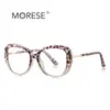 Gafas Originales de Diseñador Anti Luz Azul 2265 Progresivas Doble Color Combinado Tr90 Lentes Planas para Mujer Normcore y Versátiles Gama Alta