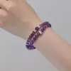 Pulsera de Piedras Preciosas de Múltiples Capas Estilo Nuevo de Alta Gama Imitación Amatista para Mujer, Joyería de Pulsera de Cristal Regalo, Diseño para Mejorar la Fortuna para Mujeres