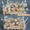 Arreglo floral de champán para bodas, flores de plomo para camino, decoración floral de otoño para colgar largas flores artificiales, accesorios florales