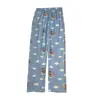 Pantalones de pijama de primavera, otoño e invierno para mujer, pantalones holgados de verano con dibujos animados, finos y holgados, pantalones de talla grande, ropa de abrigo, pantalones de casa para mujer, verano