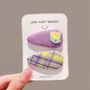 Lindo Pinza para el Cabello de Tela Cuadros Estilo Coreano para Bebé, Pinza Bb Floral Dulce para Niños, Pasador para Cabello Suelto, Pinza para Flequillo Lateral