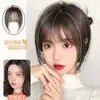 Peruca com Franja de Ar Cabelo Humano Feminino Invisível Sem Marcas Natural Cabeça Frontal Estilo Francês Patch de Peruca com Franja Qi