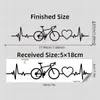 Pegatinas Autoadhesivas para el Cuerpo Latido de Corazón de Entusiastas del Ciclismo Brup Pegatinas de Marco de Nicho con Forma de Corazón de Bicicleta Hs5514C