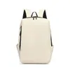 Mochila Transfronteiriça Cor Sólida Novo Estilo, Bolsa Casual Simples para Computador, Mochila de Grande Capacidade com Logo Impresso