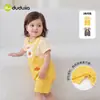 [100% Algodão] Macacão Infantil do Dudu Macacão Puro Algodão para Bebês Meninos e Meninas, Roupa Leve de Verão