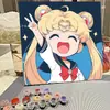 Pintura acrílica dibujos animados infantiles hecho a mano diy pintura al óleo digital pintura al óleo al por mayor verano graffiti decoración para colorear pintura para colgar