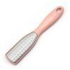 Acero Inoxidable Champagne Doble Cara Pieza Gruesa y Fina Exfoliante Lima para Pies Cuidado Pedicura Herramienta para Pedicura Mango de Plástico