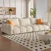 Sofá rosa estilo crema, sofá estilo princesa, sofá para apartamento pequeño, sofá recto acolchado para sala de estar en alquiler