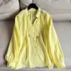 2026 Camisa Blusa Top de Punto Calado Bordado de Ramio Nuevo Estilo Chino para Superponer Venta al por Mayor N2BT9765