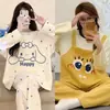 Pijama Japonés Girly para Primavera y Otoño para Mujer, Dulce Traje de Dos Piezas de Manga Larga de Otoño, Ropa de Casa para Salir