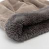 Gorro de punto holgado de color sólido cálido con forro polar informal para otoño e invierno, estilo europeo y americano, exclusivo para hombres y mujeres.