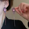Brincos de Borla Gota d'Água Agulha de Prata, Brincos de Temperamento Nicho Estilo Étnico, Brincos Versáteis Elegantes de Luxo Leve