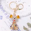 Chaveiro Dálmata Popular Transfronteiriço Pequeno Pingente Animal do Zodíaco Cachorro Filhote Strass Metal Chaveiro Atacado