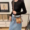 Bolsa de Accesorios para Niños Popular Europea y Americana Mini Bolsa Shaomai de Color Contrastante Personalizada Familiar para Niña Mini Bolso Crossbody para Lápiz Labial