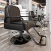 Silla de Salón de Belleza con Pedal, Altura Ajustable, Giratoria, para Corte, Permanente y Tinte, Silla de Peluquería de Acero Inoxidable