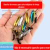 Modificação de alimentador grátis sementes de melão rotativas Lantejoulas Fly fly hook super far cast Luya micro objeto terno boca de cavalo listra branca isca falsa