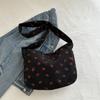 Bolso de mano de pana informal, estilo universitario, de gran capacidad, para primavera y verano de 2024.