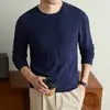 Suéter de Punto con Cuello Redondo Nuevo para Primavera y Otoño 290g 2026, Suéter Reversible a Cuadros, Estilo Old Money, Adecuado para Uso Diario, Disponible para Dropshipping