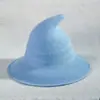 Sombrero de Bruja Hilo de Algodón Transfronterizo Europeo y Americano Sombrero de Bruja para Fiesta para Mujeres, Hombres y Niños Sombrero de Halloween Tejido Sombrero de Mago Puntiagudo
